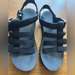 Teva Black Strappy Sandals size 9